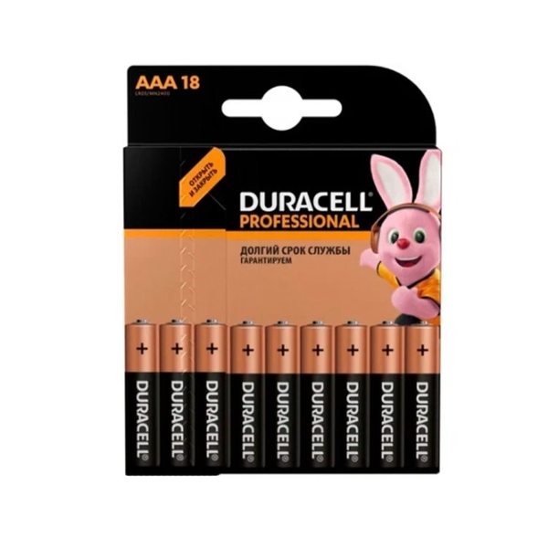 Элемент питания Duracell LR03 BL18 PROFESSIONAL (18/180/36540)