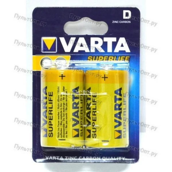 Эл. пит. D сол. BL2 Varta SuperLIFE (24)
