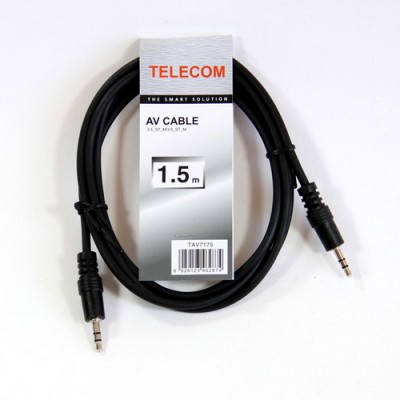 Кабель соединительный Telecom 3.5 Jack (M) - 3.5 Jack (M), стерео, аудио, 1.5 м. (1/250)