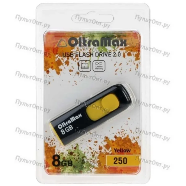 USB 8GB OltraMax 250 жёлтый