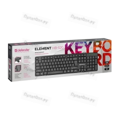 Клавиатура проводная Defender HB-520 Element классическая USB 1.5м черный (1/20)