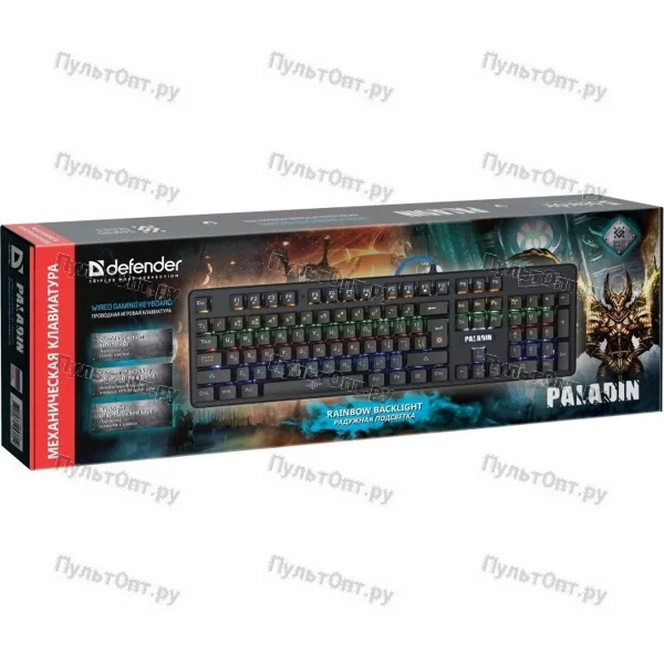 Клавиатура механическая Defender Paladin GK-370L RU,Rainbow