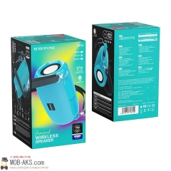 Беспроводная колонка Borofone BR4 bluetooth 5.0 microSD с микрофоном бирюзовая
