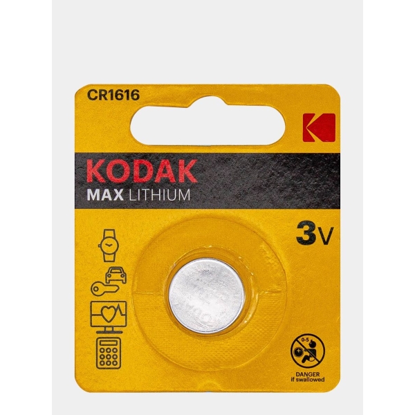 Эл. пит. CR1616 BL1 Kodak Max Lithium 3V(1/60)
