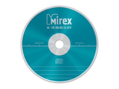 Диск Mirex CD-RW 700Мб 4X-12X bulk 50 (50/500)