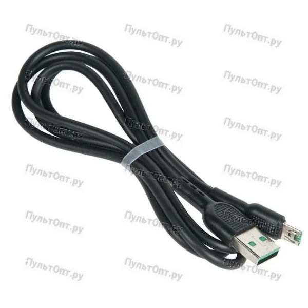 Кабель USB - micro USB Hoco X33 4A Surge flash (черный)