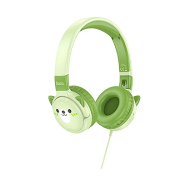 Наушники полноразмерные Hoco W61 Voice, микрофон, кнопка ответа, кабель 1.2м, цвет: зёленый (1/60)