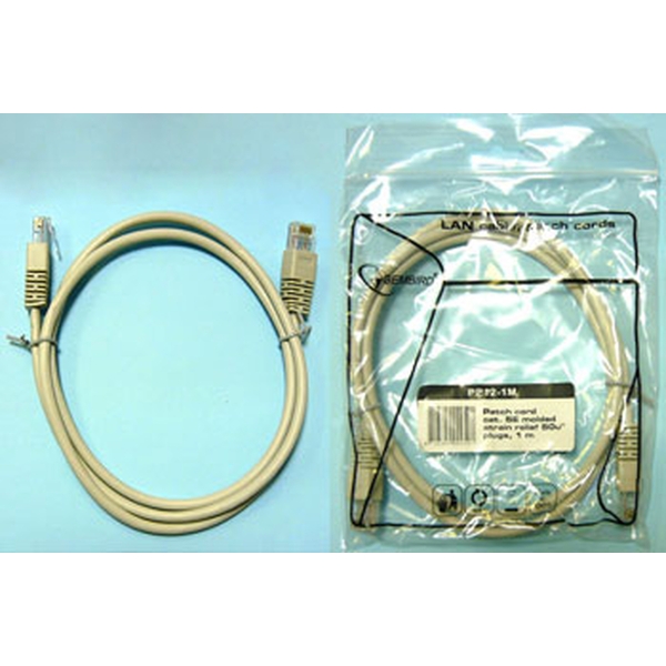 Патчкорд UTP кат. 5е, литой, многожильный, 1 м. (10/600)