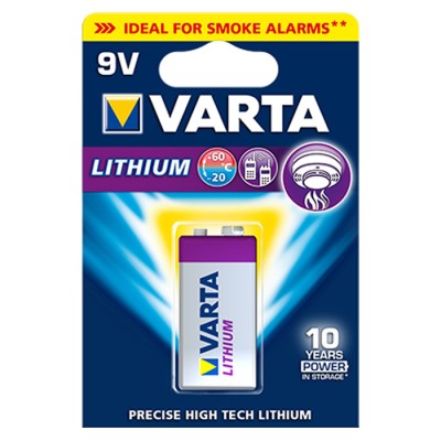 Батарейка Varta ULTRA Крона 6LF22 BL1 Lithium 9V (6122) (1/10/50)