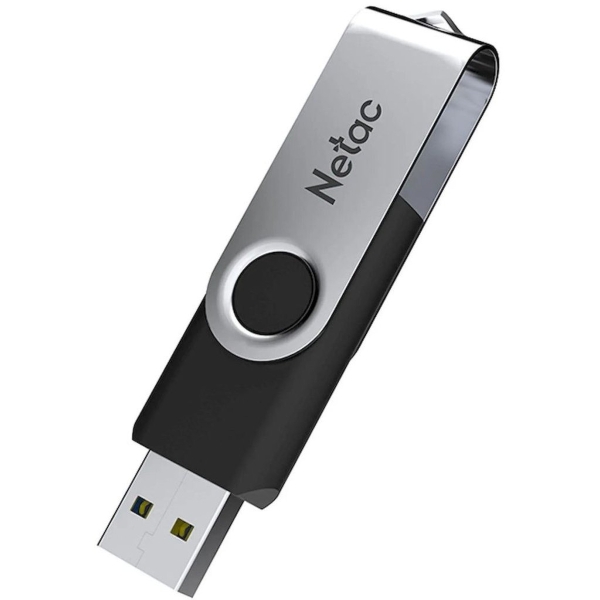 USB 3.0 32GB Netac U505 чёрный/серебро