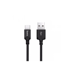 Кабель USB - Type-C Hoco X14 Times speed, 1 м, круглый, 3A, ткань (чёрный)