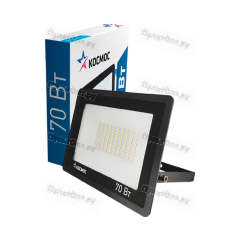 Прожектор светодиодный Космос Super-Slim 70W 230V IP65 6500К холодный черный (1/20)