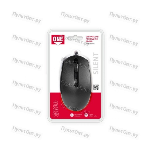 Мышь проводная Smartbuy ONE 280-K черная (SBM-280-K) (1/40)