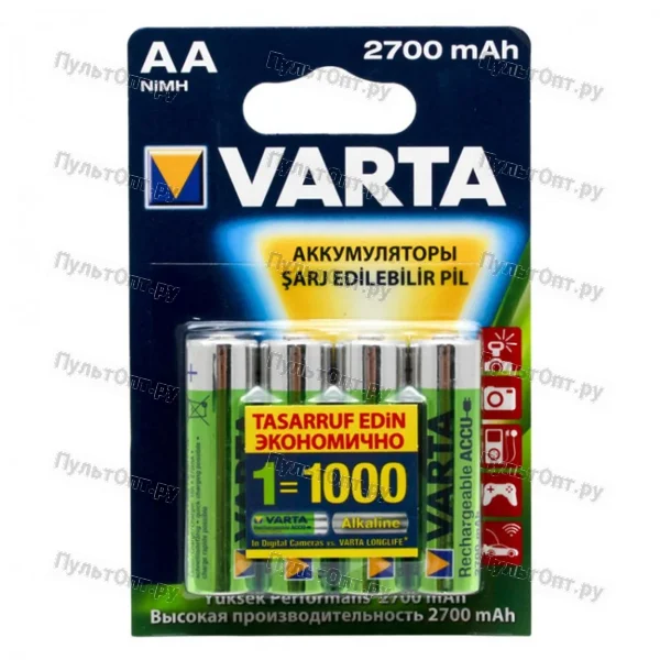 Аккумулятор AA BL4 Varta 2700mAh (рус) (40)