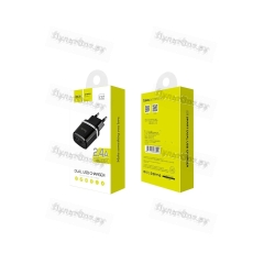 Сетевое З/У Hoco C12 2USB 2.4A черный (1/10/100)