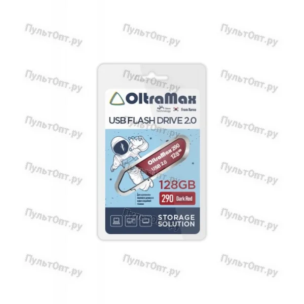 USB 128GB OltraMax 290 темно красный