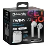 Гарнитура беспроводная Defender Twins 631 белый,TWS, Bluetooth, БЗ