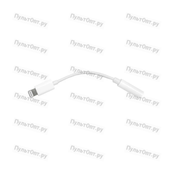 Переходник AUX Dialog CI-1301 Jack 3.5mm (f)-Lightning (m) пластик белый