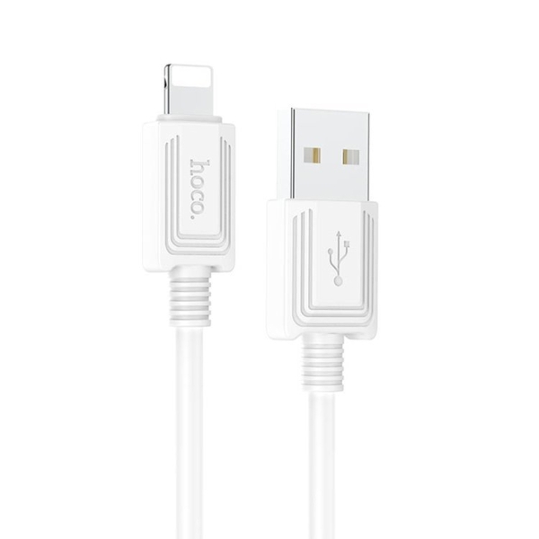 Кабель USB - 8 pin Hoco X73 Sunway, 1.0м, круглый, 2.4A, силикон, цвет: белый (1/31/310)