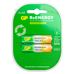 Аккумулятор бытовой GP HR6 AA BL2 NI-MH 1800mAh в пластиковой упаковке клемшел (2/20/200)