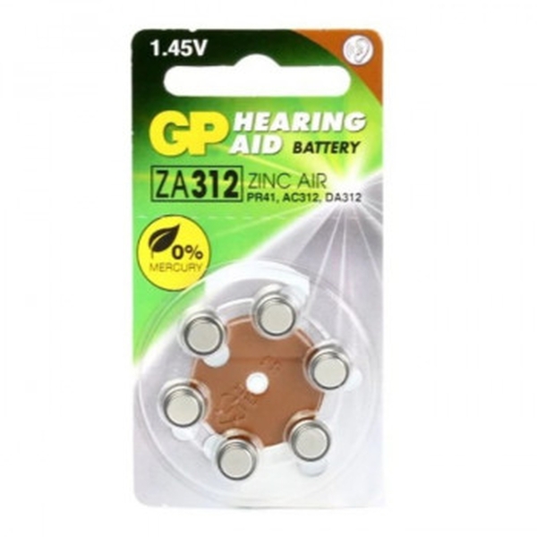 Эл. пит. ZA312 Zinc Air BL6 GP (60)