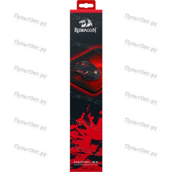 Набор Redragon M601WL-BA RU, беспроводная мышь+ковер