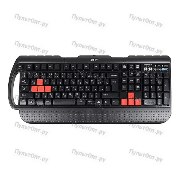 Клавиатура A4 X7-G700 черный PS/2 Multimedia Gamer (подставка для запястий)