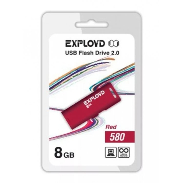USB 8GB Exployd 580 красный