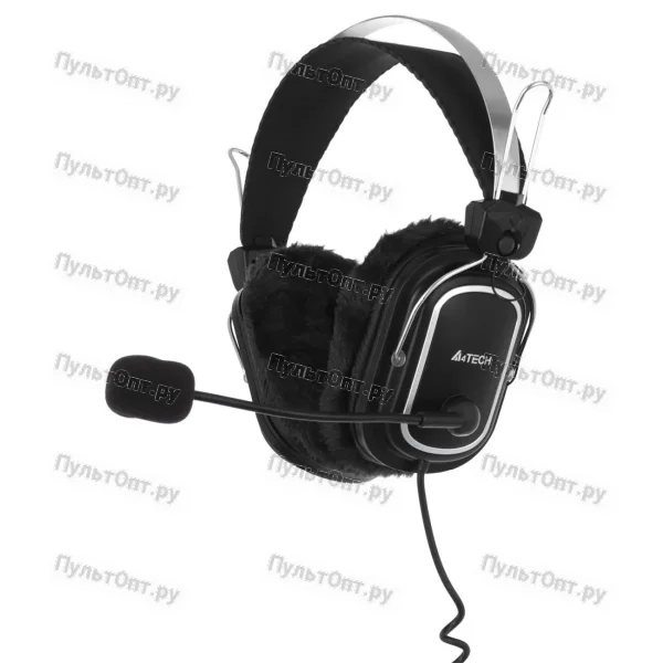 Наушники с микрофоном A4TECH HS-60 черный 2.4м мониторные оголовье