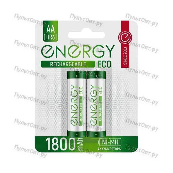 Аккумулятор Energy Eco NIMH-1800-HR6/2B (АА) (2/20/160)