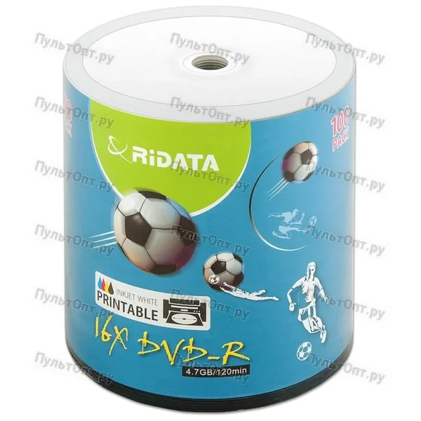 Диск DVD-R RIDATA 4.7GB 16x Shrink 100 (100/600)