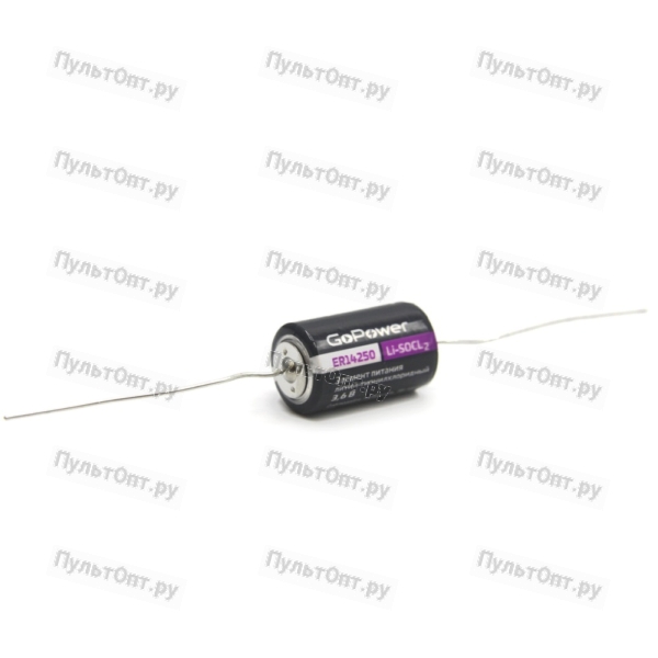 Эл. пит. 1/2AA Li-SOCl2 GoPower 14250 PC1 с выводами (1/10)