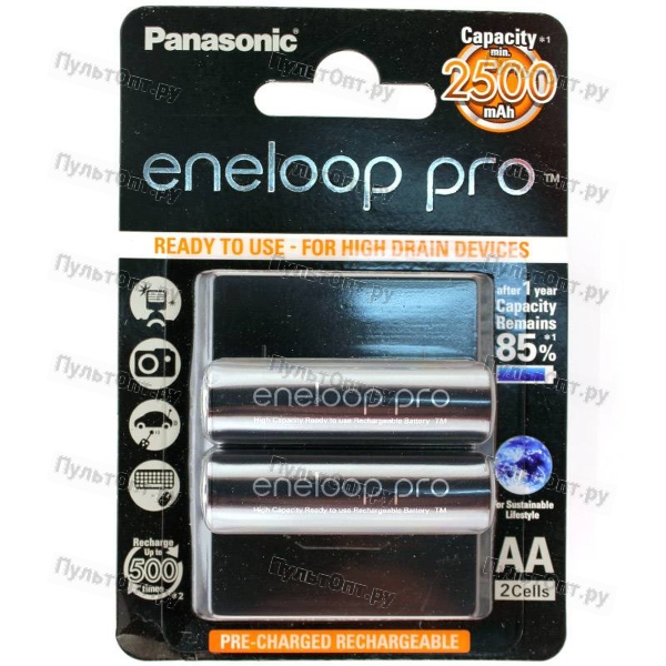 Аккумулятор AA предзаряженный RTU Panasonic eneloop pro 2500mAh (16/192)