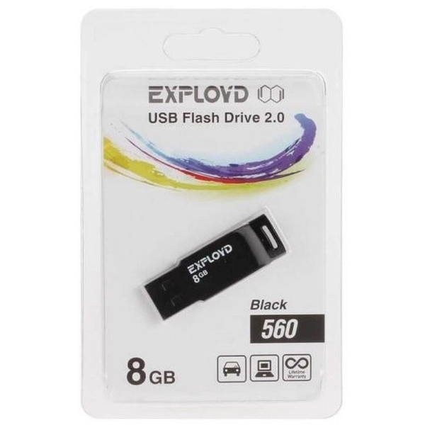 USB 8GB Exployd 560 чёрный