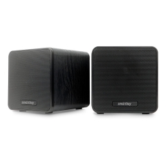 Акустическая система 2.0 Smartbuy CUBES, супер звук, дерево, 6Вт, черная (SBA-4650) (1/20)