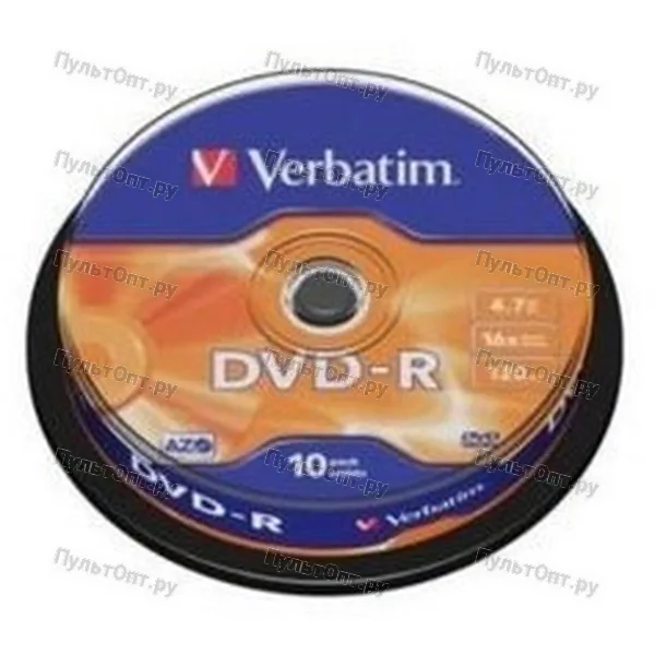 Диск Verbatim DVD+R 4.7 GB (16х) CB-10 (200)