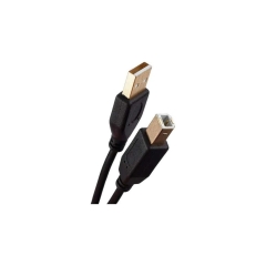 Кабель GoPower USB A (m)-USB B (m) 1.8м ПВХ черный Premium Zip-Lock c подвесом (1/200)