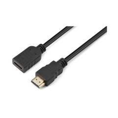 Кабель GoPower удлинитель HDMI 2.0 (m)-HDMI (f) 0.5м ПВХ черный Premium Zip-Lock c подвесом (1/250)