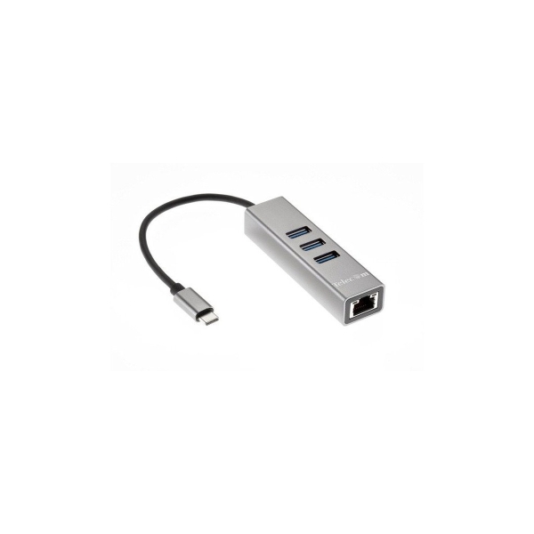 USB-концентратор USB 3.1 Type-C на RJ-45 1000Mbps +3 USB3.0, Aluminum Shell, 0.2м Telecom (1/140)