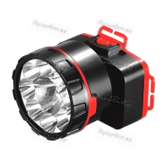 Фонарь налобный Спутник AFH728 3W LED от аккумулятора 2 режима черный красный