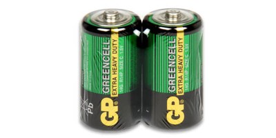 Батарейка GP GreenCell R14 C Shrink 2 Heavy Duty 1.5V (2/24/480)