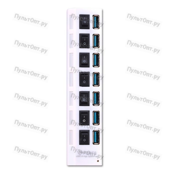 USB-Хаб Smartbuy 7307 7USB USB3.0 с выключателем белый