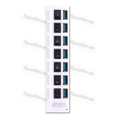 USB-Хаб Smartbuy 7307 7USB USB3.0 с выключателем белый