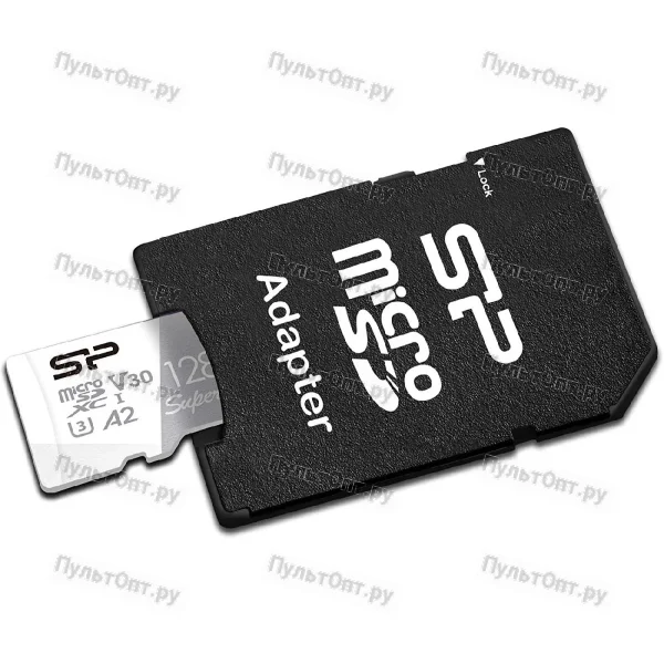 MicroSD 128GB Silicon Power Class 10 Superior + SD адаптер