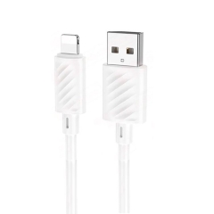 Кабель Hoco X88 USB (m)-Lightning (m) 1.0м 2.4A ПВХ белый (1/420)