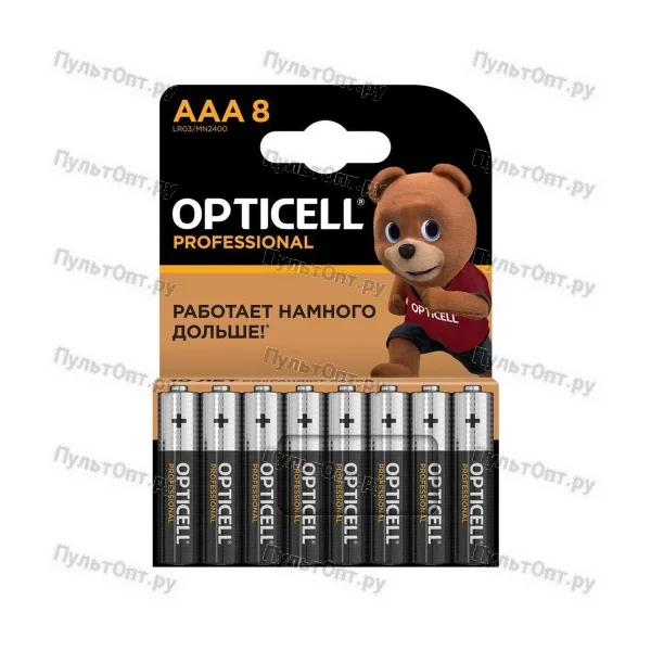 Эл. пит. OPTICELL PROFESSIONAL LR03 BL8 (8/80)
