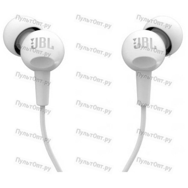 Внутриканальные наушники JBL C 100 SI белые (1/60)