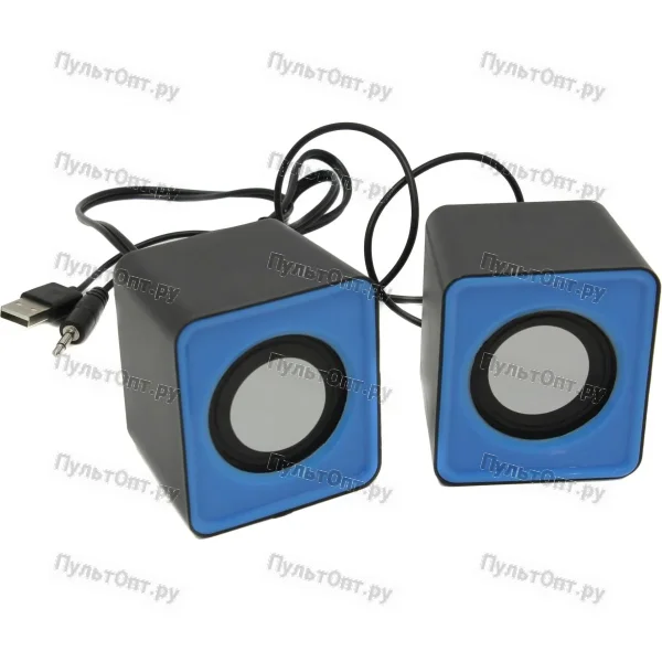Колонки CBR CMS 90, синий, 2.0, USB