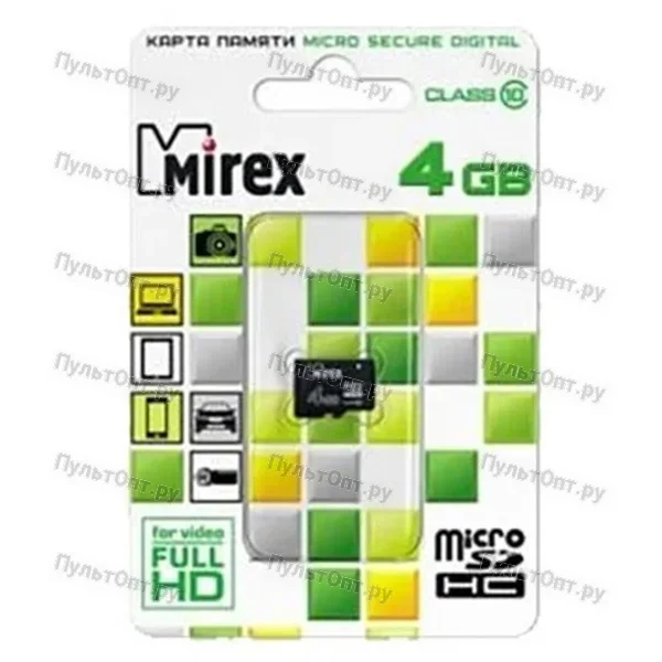 MicroSD 4GB Mirex Class 10 без адаптера