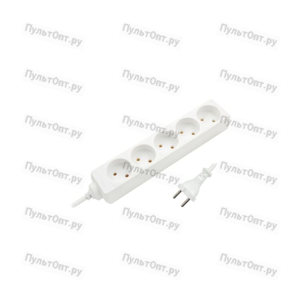 Удлинитель Старт S 5р.Б/З 10A 5.0м белый (1/20)